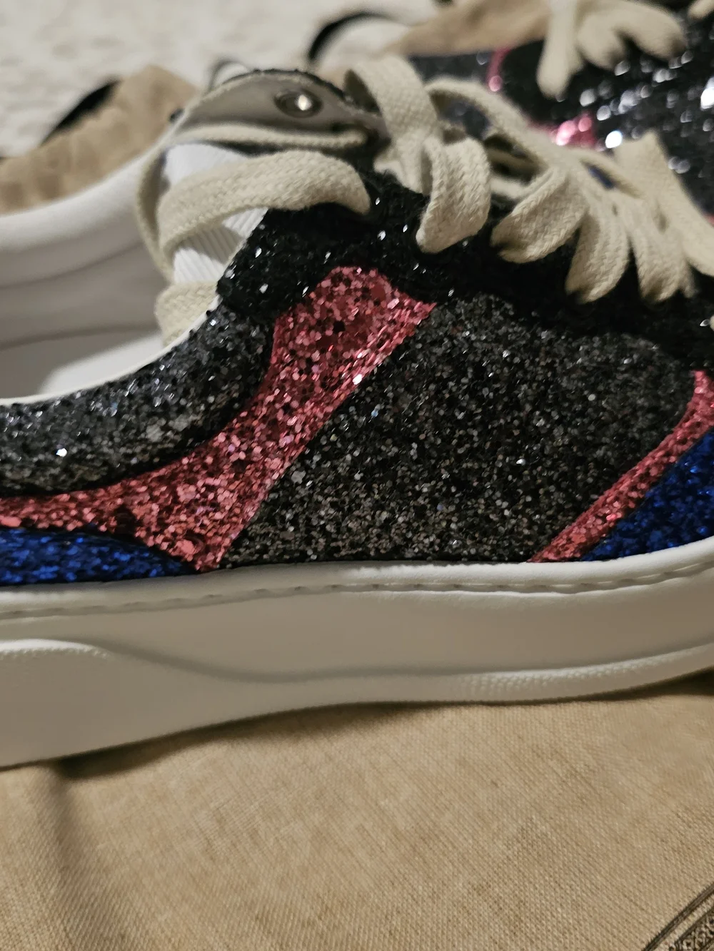 Gucci Glitter Platform Sneakers